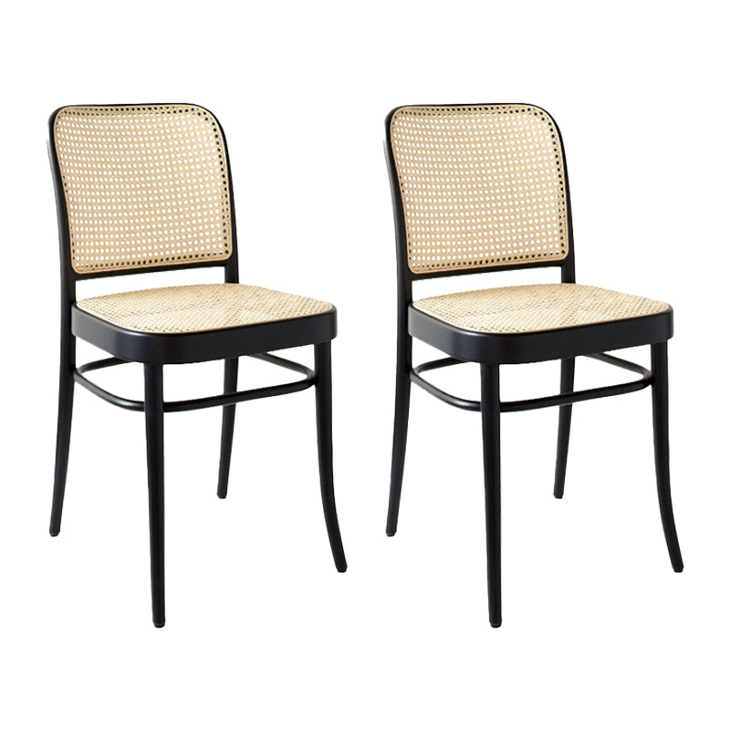 Modern Style Chair Solid Wood Open Back Dining Chair for Home Black 2 Piece Set Clearhalo 'Dining Chairs' 'Dining Tables & Seating' 'dining_chair' 'furn' 'furn_dining_chair' 'Furniture' 'Kitchen & Dining Furniture' 6531075