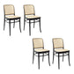 Modern Style Chair Solid Wood Open Back Dining Chair for Home Black 4 Piece Set Clearhalo 'Dining Chairs' 'Dining Tables & Seating' 'dining_chair' 'furn' 'furn_dining_chair' 'Furniture' 'Kitchen & Dining Furniture' 6531076
