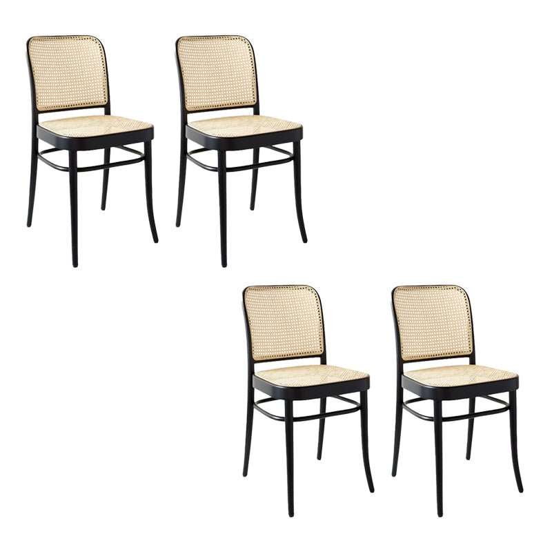 Modern Style Chair Solid Wood Open Back Dining Chair for Home Black 4 Piece Set Clearhalo 'Dining Chairs' 'Dining Tables & Seating' 'dining_chair' 'furn' 'furn_dining_chair' 'Furniture' 'Kitchen & Dining Furniture' 6531076