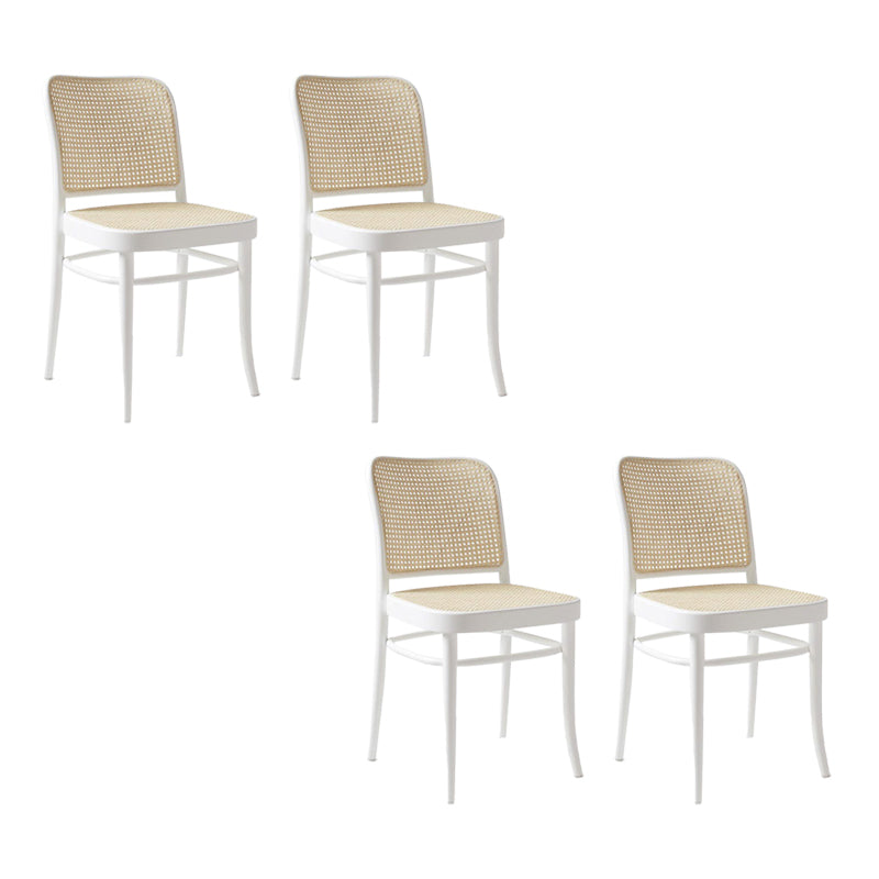 Modern Style Chair Solid Wood Open Back Dining Chair for Home White 4 Piece Set Clearhalo 'Dining Chairs' 'Dining Tables & Seating' 'dining_chair' 'furn' 'furn_dining_chair' 'Furniture' 'Kitchen & Dining Furniture' 6531092