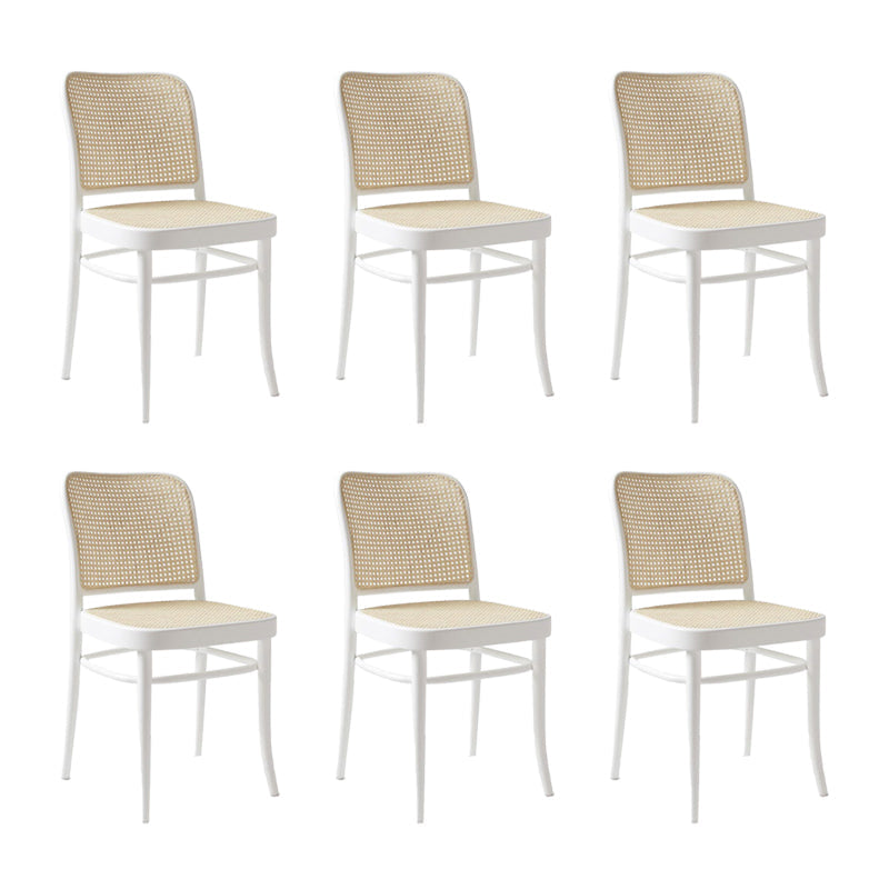 Modern Style Chair Solid Wood Open Back Dining Chair for Home White 6 Piece Set Clearhalo 'Dining Chairs' 'Dining Tables & Seating' 'dining_chair' 'furn' 'furn_dining_chair' 'Furniture' 'Kitchen & Dining Furniture' 6531094