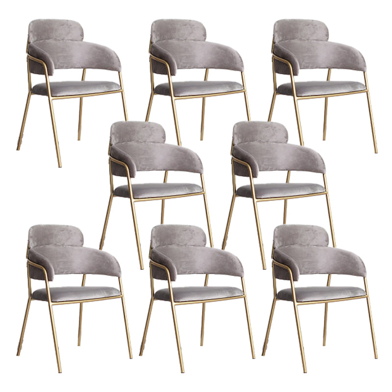 Home Kitchen Accent Chair Velvet Arm Upholstered Dining Chair