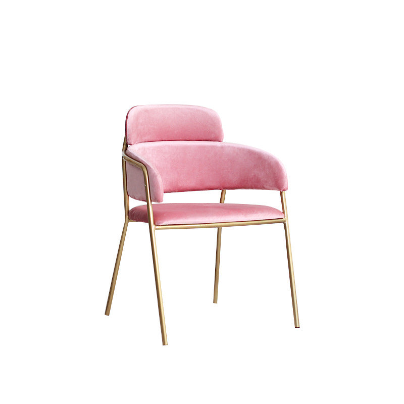 Home Kitchen Accent Chair Velvet Arm Upholstered Dining Chair