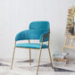 Home Kitchen Accent Chair Velvet Arm Upholstered Dining Chair