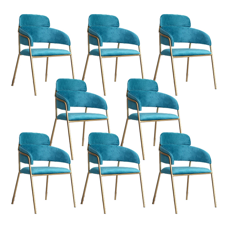 Home Kitchen Accent Chair Velvet Arm Upholstered Dining Chair