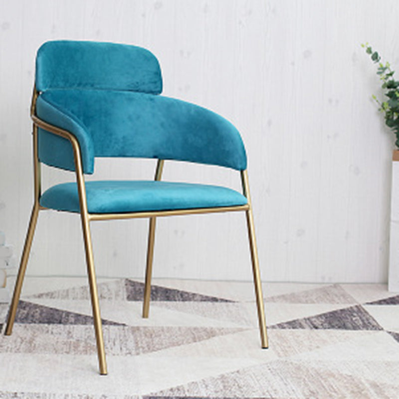 Home Kitchen Accent Chair Velvet Arm Upholstered Dining Chair