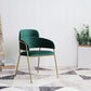 Home Kitchen Accent Chair Velvet Arm Upholstered Dining Chair
