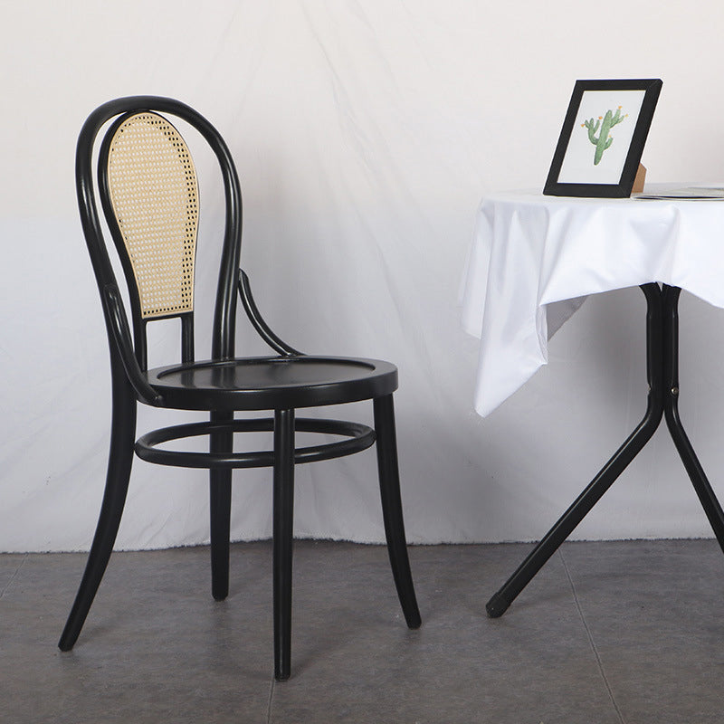 Modern Black Side Chair Solid Wood Dining Chair for Living Room Clearhalo 'Dining Chairs' 'Dining Tables & Seating' 'dining_chair' 'furn' 'furn_dining_chair' 'Furniture' 'Kitchen & Dining Furniture' 6531134