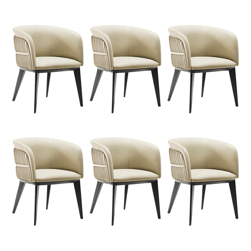 パーソンズアームチェア革製の木製ベースダイニングチェアダイニングルーム