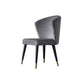 Parsons Glam Side Chair Velvet Wooden Base Dining Chair for Dining Room