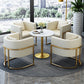 Parsons Arm Chair Leather Indoor Dining Chair with Gold Frame Clearhalo 'Dining Chairs' 'Dining Tables & Seating' 'dining_chair' 'furn' 'furn_dining_chair' 'Furniture' 'Kitchen & Dining Furniture' 6531240