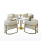 Parsons Arm Chair Leather Indoor Dining Chair with Gold Frame Clearhalo 'Dining Chairs' 'Dining Tables & Seating' 'dining_chair' 'furn' 'furn_dining_chair' 'Furniture' 'Kitchen & Dining Furniture' 6531248