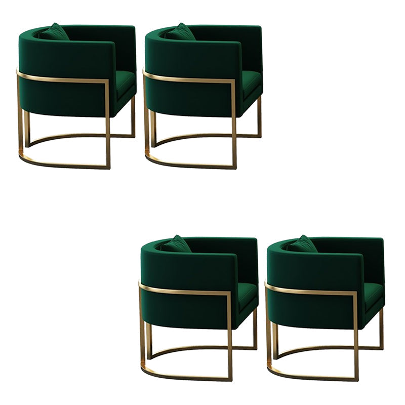 Parsons Arm Chair Leather Indoor Dining Chair with Gold Frame Green 4 Piece Set Clearhalo 'Dining Chairs' 'Dining Tables & Seating' 'dining_chair' 'furn' 'furn_dining_chair' 'Furniture' 'Kitchen & Dining Furniture' 6531274