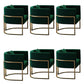 Parsons Arm Chair Leather Indoor Dining Chair with Gold Frame Green 6 Piece Set Clearhalo 'Dining Chairs' 'Dining Tables & Seating' 'dining_chair' 'furn' 'furn_dining_chair' 'Furniture' 'Kitchen & Dining Furniture' 6531275