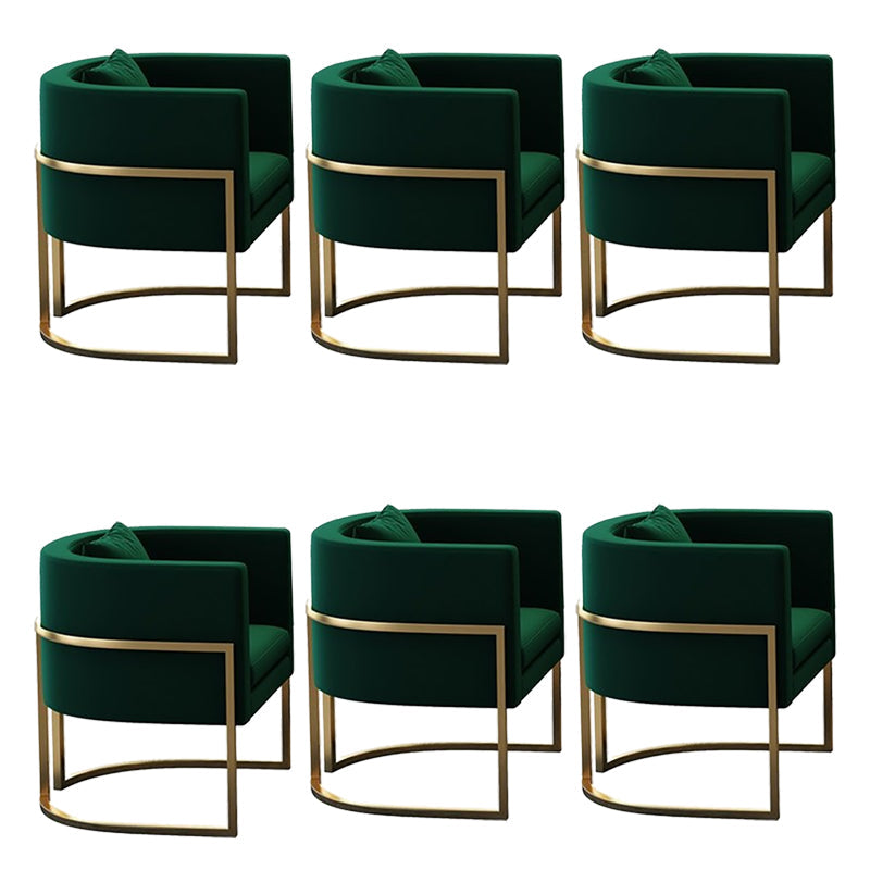 Parsons Arm Chair Leather Indoor Dining Chair with Gold Frame Green 6 Piece Set Clearhalo 'Dining Chairs' 'Dining Tables & Seating' 'dining_chair' 'furn' 'furn_dining_chair' 'Furniture' 'Kitchen & Dining Furniture' 6531275