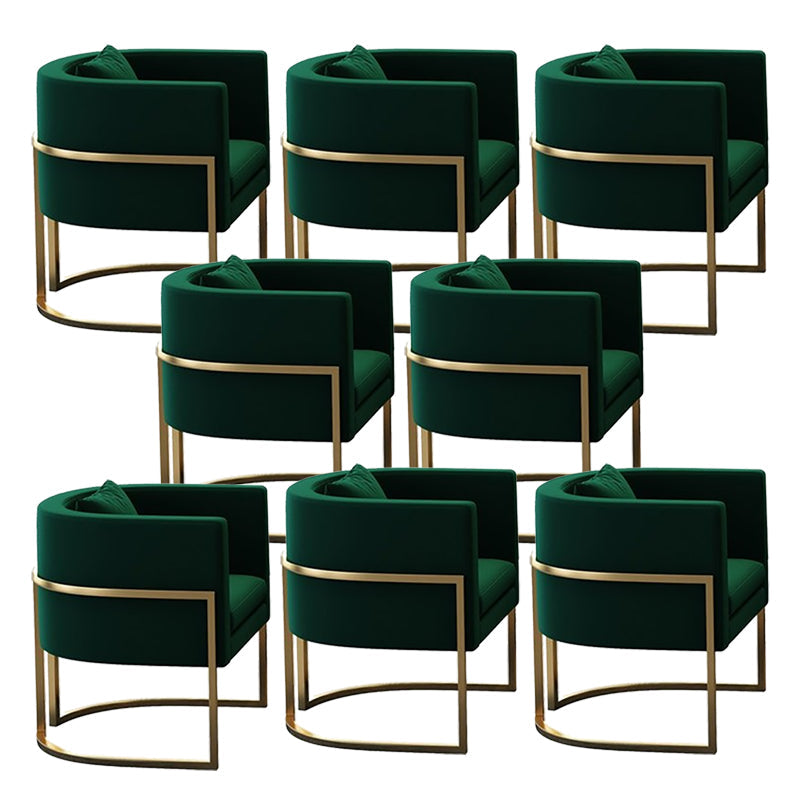 Parsons Arm Chair Leather Indoor Dining Chair with Gold Frame Green 8 Piece Set Clearhalo 'Dining Chairs' 'Dining Tables & Seating' 'dining_chair' 'furn' 'furn_dining_chair' 'Furniture' 'Kitchen & Dining Furniture' 6531276