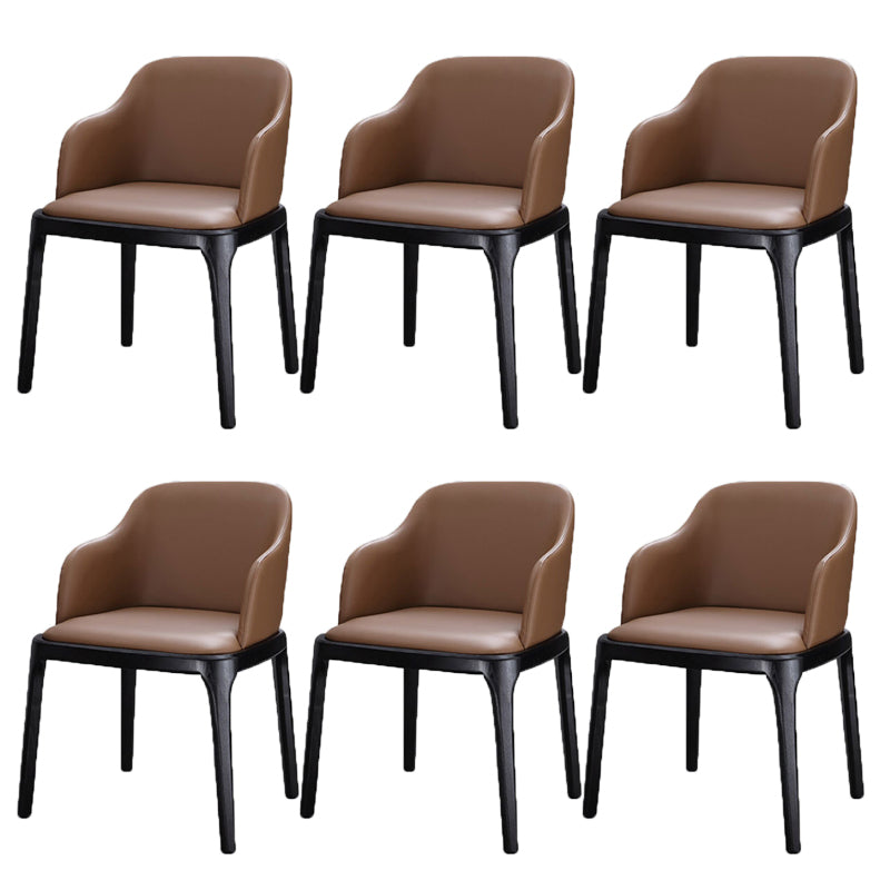 Industrial Kitchen Home Dining Chair Upholstered Dining Chair With Arms 6 Piece Set Clearhalo 'Dining Chairs' 'Dining Tables & Seating' 'dining_chair' 'furn' 'furn_dining_chair' 'Furniture' 'Kitchen & Dining Furniture' 6531288