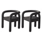 Modern Style Arm Chair Fabric Dining Arm Chair for Living Room Black 2 Piece Set Clearhalo 'Dining Chairs' 'Dining Tables & Seating' 'dining_chair' 'furn' 'furn_dining_chair' 'Furniture' 'Kitchen & Dining Furniture' 6531301