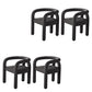 Modern Style Arm Chair Fabric Dining Arm Chair for Living Room Black 4 Piece Set Clearhalo 'Dining Chairs' 'Dining Tables & Seating' 'dining_chair' 'furn' 'furn_dining_chair' 'Furniture' 'Kitchen & Dining Furniture' 6531303