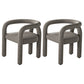 Modern Style Arm Chair Fabric Dining Arm Chair for Living Room Grey 2 Piece Set Clearhalo 'Dining Chairs' 'Dining Tables & Seating' 'dining_chair' 'furn' 'furn_dining_chair' 'Furniture' 'Kitchen & Dining Furniture' 6531309