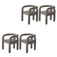Modern Style Arm Chair Fabric Dining Arm Chair for Living Room Grey 4 Piece Set Clearhalo 'Dining Chairs' 'Dining Tables & Seating' 'dining_chair' 'furn' 'furn_dining_chair' 'Furniture' 'Kitchen & Dining Furniture' 6531311
