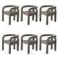 Modern Style Arm Chair Fabric Dining Arm Chair for Living Room Grey 6 Piece Set Clearhalo 'Dining Chairs' 'Dining Tables & Seating' 'dining_chair' 'furn' 'furn_dining_chair' 'Furniture' 'Kitchen & Dining Furniture' 6531312