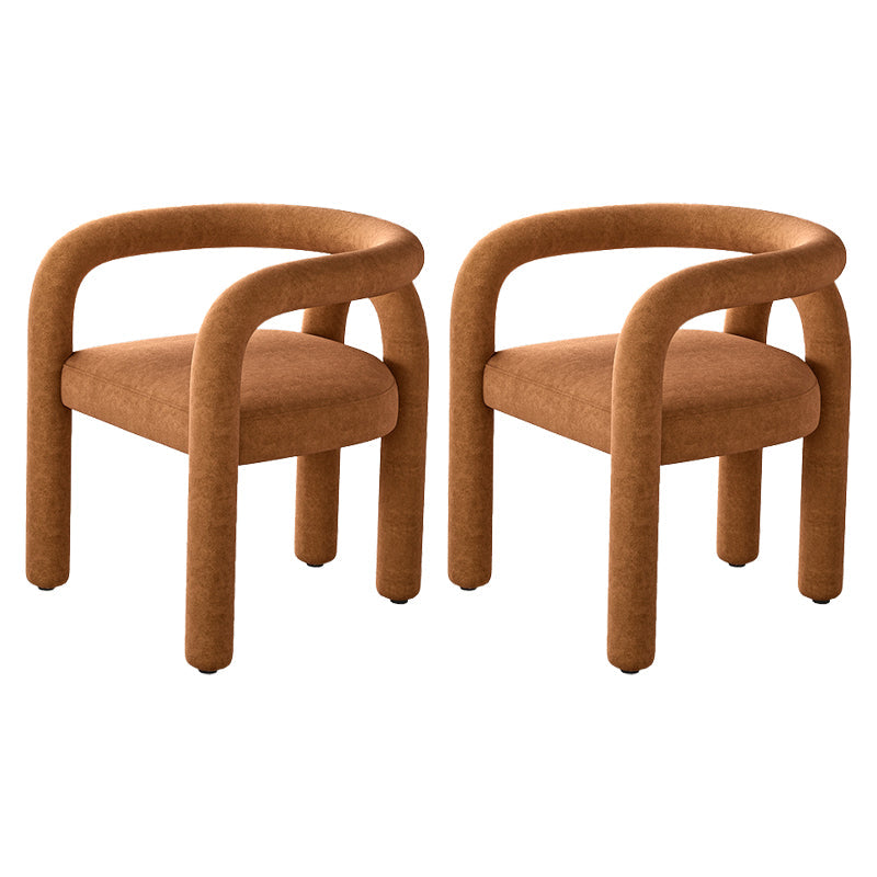 Modern Style Arm Chair Fabric Dining Arm Chair for Living Room Brown 2 Piece Set Clearhalo 'Dining Chairs' 'Dining Tables & Seating' 'dining_chair' 'furn' 'furn_dining_chair' 'Furniture' 'Kitchen & Dining Furniture' 6531316