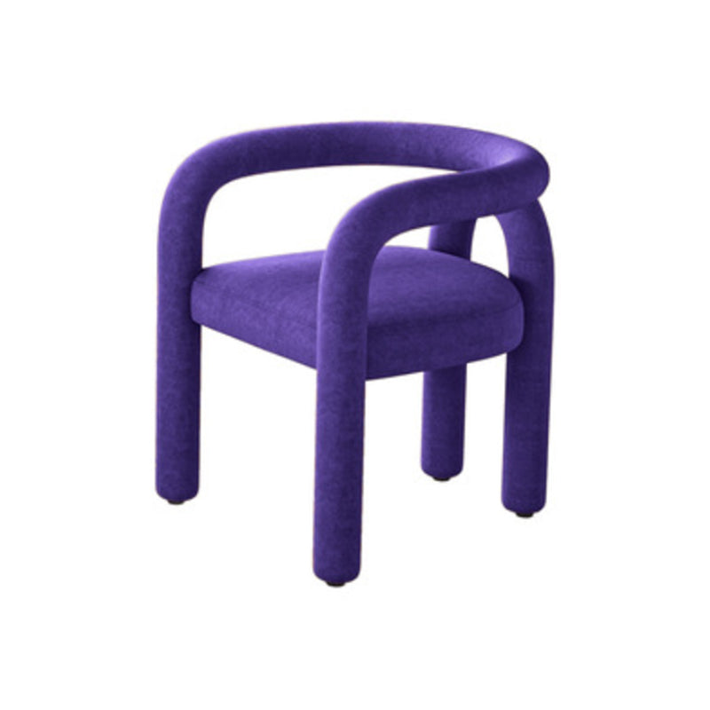 Modern Style Arm Chair Fabric Dining Arm Chair for Living Room Purple 1 Piece Clearhalo 'Dining Chairs' 'Dining Tables & Seating' 'dining_chair' 'furn' 'furn_dining_chair' 'Furniture' 'Kitchen & Dining Furniture' 6531317