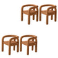 Modern Style Arm Chair Fabric Dining Arm Chair for Living Room Brown 4 Piece Set Clearhalo 'Dining Chairs' 'Dining Tables & Seating' 'dining_chair' 'furn' 'furn_dining_chair' 'Furniture' 'Kitchen & Dining Furniture' 6531319