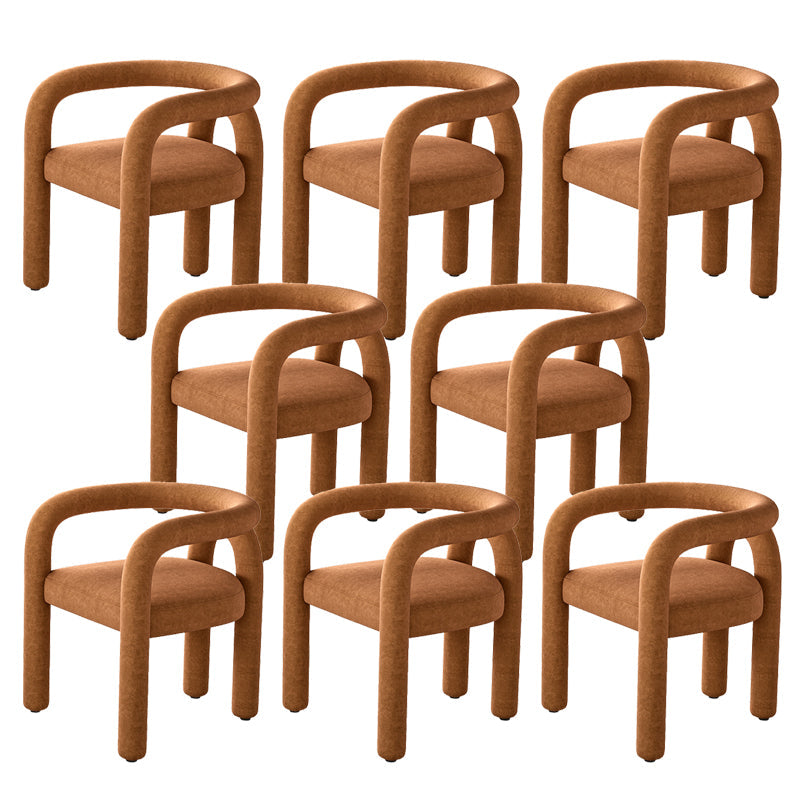 Modern Style Arm Chair Fabric Dining Arm Chair for Living Room Brown 8 Piece Set Clearhalo 'Dining Chairs' 'Dining Tables & Seating' 'dining_chair' 'furn' 'furn_dining_chair' 'Furniture' 'Kitchen & Dining Furniture' 6531323