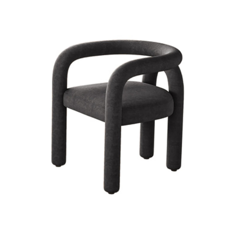 Modern Style Arm Chair Fabric Dining Arm Chair for Living Room Black 1 Piece Clearhalo 'Dining Chairs' 'Dining Tables & Seating' 'dining_chair' 'furn' 'furn_dining_chair' 'Furniture' 'Kitchen & Dining Furniture' 6531325
