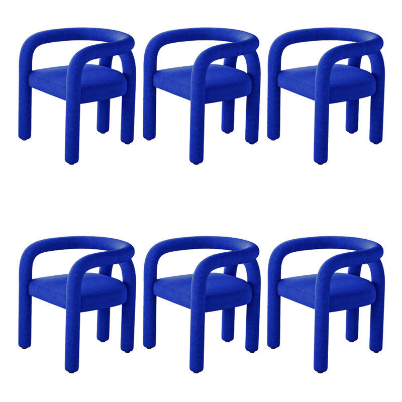 Modern Style Arm Chair Fabric Dining Arm Chair for Living Room Blue 6 Piece Set Clearhalo 'Dining Chairs' 'Dining Tables & Seating' 'dining_chair' 'furn' 'furn_dining_chair' 'Furniture' 'Kitchen & Dining Furniture' 6531327
