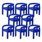Modern Style Arm Chair Fabric Dining Arm Chair for Living Room Blue 8 Piece Set Clearhalo 'Dining Chairs' 'Dining Tables & Seating' 'dining_chair' 'furn' 'furn_dining_chair' 'Furniture' 'Kitchen & Dining Furniture' 6531328