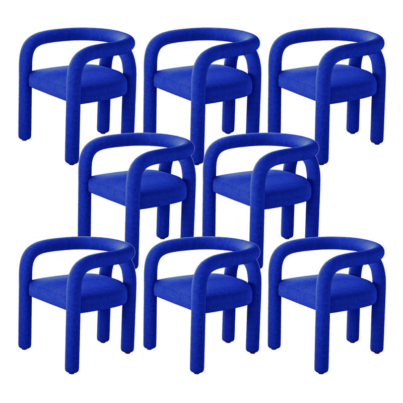Modern Style Arm Chair Fabric Dining Arm Chair for Living Room Blue 8 Piece Set Clearhalo 'Dining Chairs' 'Dining Tables & Seating' 'dining_chair' 'furn' 'furn_dining_chair' 'Furniture' 'Kitchen & Dining Furniture' 6531328