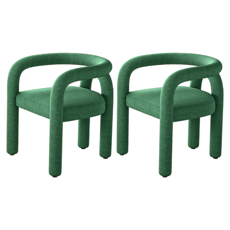 Modern Style Arm Chair Fabric Dining Arm Chair for Living Room Green 2 Piece Set Clearhalo 'Dining Chairs' 'Dining Tables & Seating' 'dining_chair' 'furn' 'furn_dining_chair' 'Furniture' 'Kitchen & Dining Furniture' 6531329