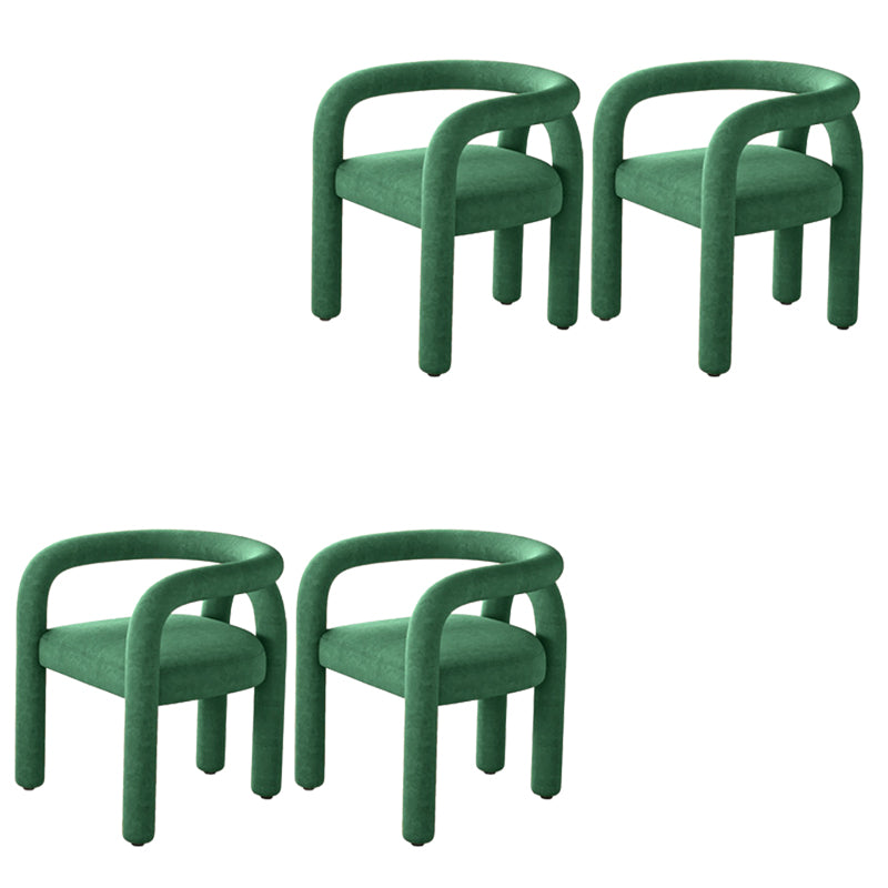 Modern Style Arm Chair Fabric Dining Arm Chair for Living Room Green 4 Piece Set Clearhalo 'Dining Chairs' 'Dining Tables & Seating' 'dining_chair' 'furn' 'furn_dining_chair' 'Furniture' 'Kitchen & Dining Furniture' 6531330