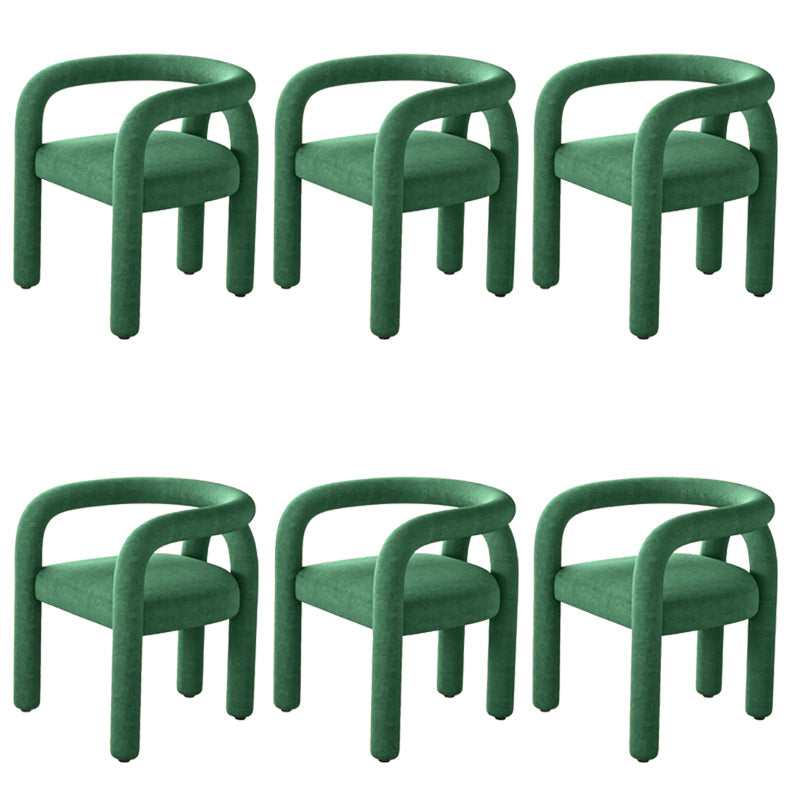 Modern Style Arm Chair Fabric Dining Arm Chair for Living Room Green 6 Piece Set Clearhalo 'Dining Chairs' 'Dining Tables & Seating' 'dining_chair' 'furn' 'furn_dining_chair' 'Furniture' 'Kitchen & Dining Furniture' 6531331
