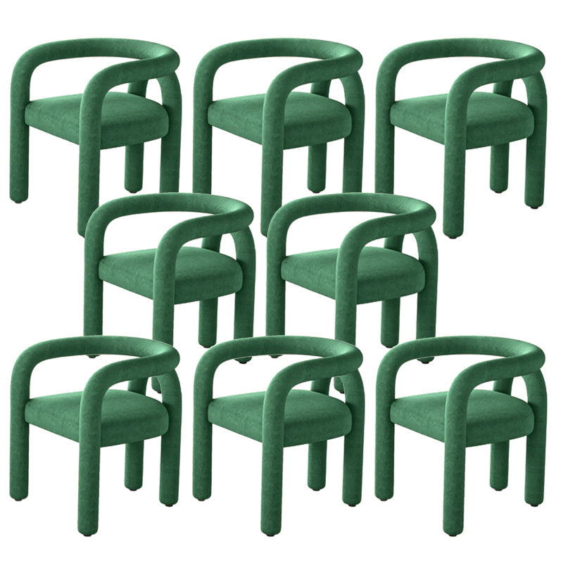 Modern Style Arm Chair Fabric Dining Arm Chair for Living Room Green 8 Piece Set Clearhalo 'Dining Chairs' 'Dining Tables & Seating' 'dining_chair' 'furn' 'furn_dining_chair' 'Furniture' 'Kitchen & Dining Furniture' 6531332