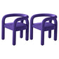 Modern Style Arm Chair Fabric Dining Arm Chair for Living Room Purple 2 Piece Set Clearhalo 'Dining Chairs' 'Dining Tables & Seating' 'dining_chair' 'furn' 'furn_dining_chair' 'Furniture' 'Kitchen & Dining Furniture' 6531333