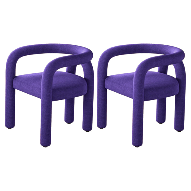 Modern Style Arm Chair Fabric Dining Arm Chair for Living Room Purple 2 Piece Set Clearhalo 'Dining Chairs' 'Dining Tables & Seating' 'dining_chair' 'furn' 'furn_dining_chair' 'Furniture' 'Kitchen & Dining Furniture' 6531333