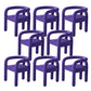 Modern Style Arm Chair Fabric Dining Arm Chair for Living Room Purple 8 Piece Set Clearhalo 'Dining Chairs' 'Dining Tables & Seating' 'dining_chair' 'furn' 'furn_dining_chair' 'Furniture' 'Kitchen & Dining Furniture' 6531336