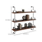 Floating Engineered Wood Bookshelf Industrial Closed Back Bookcase