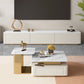 Glam Square Cocktail Table Single Stone Coffee Cocktail Table with Storage Clearhalo 'Coffee & Accent Tables' 'Coffee Tables' 'coffee_tables' 'furn' 'furn_coffee_tables' 'Furniture' 'Living Room Furniture' 6531506