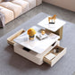 Glam Square Cocktail Table Single Stone Coffee Cocktail Table with Storage Clearhalo 'Coffee & Accent Tables' 'Coffee Tables' 'coffee_tables' 'furn' 'furn_coffee_tables' 'Furniture' 'Living Room Furniture' 6531509