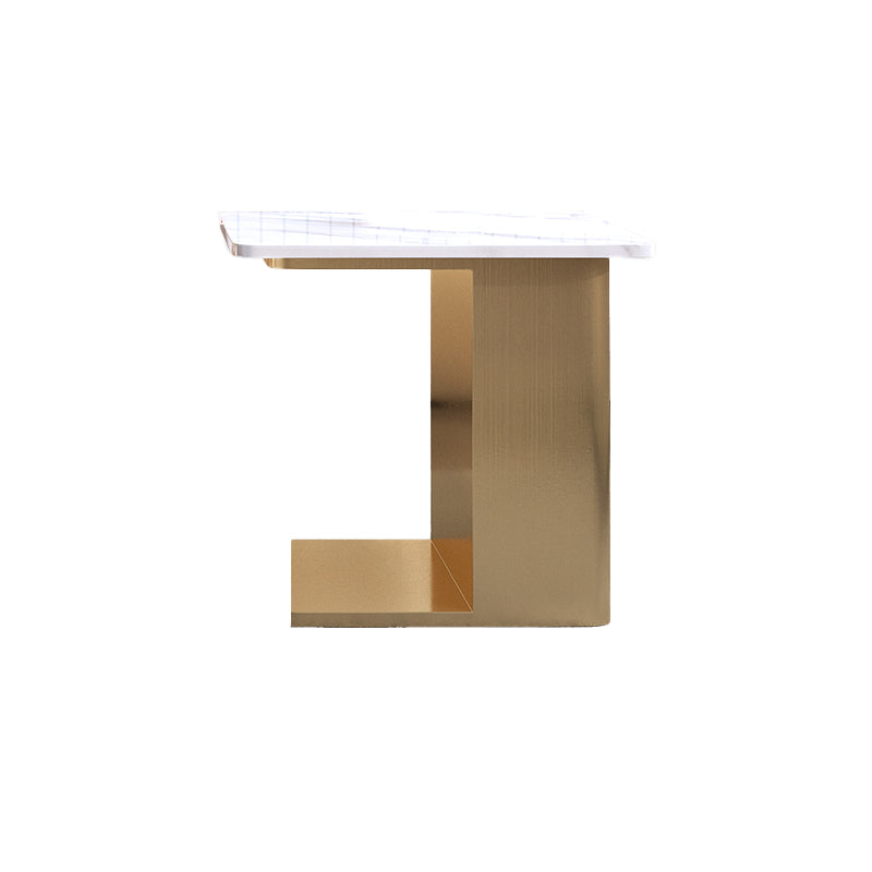 Glam Square Cocktail Table Single Stone Coffee Cocktail Table with Storage 20"L x 20"W x 18"H Off-White Clearhalo 'Coffee & Accent Tables' 'Coffee Tables' 'coffee_tables' 'furn' 'furn_coffee_tables' 'Furniture' 'Living Room Furniture' 6531512