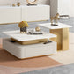 Glam Square Cocktail Table Single Stone Coffee Cocktail Table with Storage Clearhalo 'Coffee & Accent Tables' 'Coffee Tables' 'coffee_tables' 'furn' 'furn_coffee_tables' 'Furniture' 'Living Room Furniture' 6531513