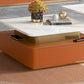 Glam Square Cocktail Table Single Stone Coffee Cocktail Table with Storage Clearhalo 'Coffee & Accent Tables' 'Coffee Tables' 'coffee_tables' 'furn' 'furn_coffee_tables' 'Furniture' 'Living Room Furniture' 6531516