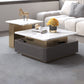 Glam Square Cocktail Table Single Stone Coffee Cocktail Table with Storage Grey Clearhalo 'Coffee & Accent Tables' 'Coffee Tables' 'coffee_tables' 'furn' 'furn_coffee_tables' 'Furniture' 'Living Room Furniture' 6531517