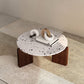 Modern 3 Legs Coffee Table Slate Round Coffee Cocktail Table
