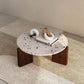 Modern 3 Legs Coffee Table Slate Round Coffee Cocktail Table